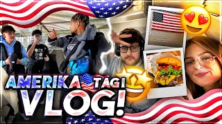 WIR FLIEGEN NACH LOS ANGELES🇺🇸 MIT MELINA, ELDOS, SIDNEY & ROHAT!😍 Tag 1 & Anreise Vlog🔥