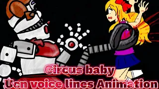 [Dc2/Fnaf] Circus baby Ucn voice lines Animation 🎀