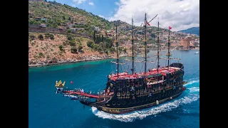 Biggest Pirate Ship in Alanya |Big Kral #boat #boattour #alanya #antalya #turkey