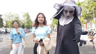 OMG there is Valak..!! The Nun Prank funny video