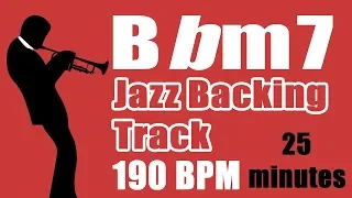 Bb minor Jazz Backing Track - Swinging Bebop Trio - 25 Minutes Long - 190 BPM