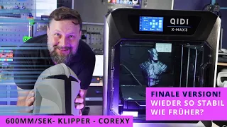 Qidi X-Max 3 - wie gut ist der erneuerte Riesen 3D Drucker nach dem Verkaufstopp? Klipper offen?