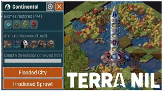 Terra Nil Full Gameplay Part 4: Continental Region + All Animals Discovered