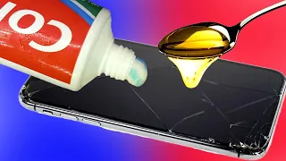 Fixing a Crack on a Phone Screen: An Amazing Method with Toothpaste and Honey.