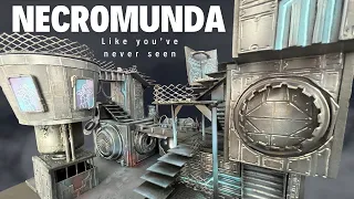 I made a Warhammer 40k Necromunda Terrain with Industrial Cyberpunk Sci-Fi vibe