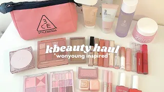 korean 🇰🇷 makeup haul | it girl essentials, *wonyoung inspired*🧸🌷(clio, rom&nd, etc)