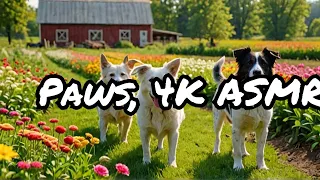 Flower Power for Paws Take a Walk with 4 Senior Dogs on a Old Tennessee Flower Farm (4K ASMR)