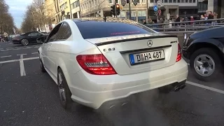 Mercedes C63 AMG - 4.0L V8 vs 6.2L V8 Engine SOUNDS!