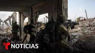 Israel lanza ataques aéreos a más de 100 objetivos militares de Hamas en Gaza | Noticias Telemundo