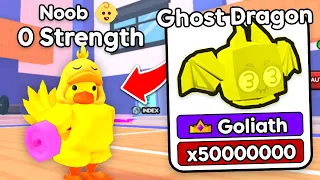 Starting Over as a NOOB But with the BEST PET in Arm Wrestling Simulator (Roblox)