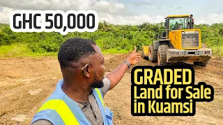 Graded Land for sale in Kumasi, Ghana (Adwumakase-kese) | GHC 50,000 | Ligation free | Plotted Land