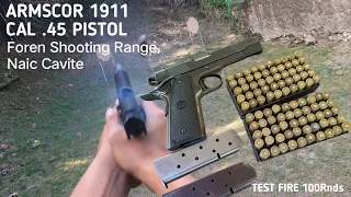 Inubos ang 100 Rounds - Armscor 1911 Cal .45 Pistol Test Fire | Foren Shooting Range, Naic Cavite