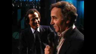 Julio Iglesias probando sonido. bellas palabras de Charles Aznavour (Francia 1981)