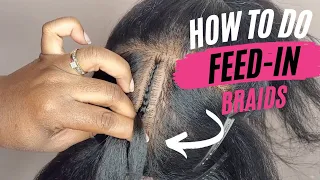 HOW TO do FEED-IN BRAIDS for Beginners