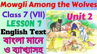 Mowgli Among the Wolves Class 7 Lesson 7 Reading in Bengali। Mowgli Class VII Chapter 7 Bangla Mane।