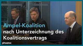 "Mehr Fortschritt wagen" | Olaf Scholz, Christian Lindner und Robert Habeck zur Ampel-Koalition