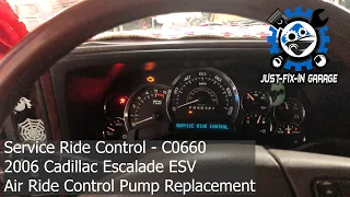 Service Ride Control - C0660 - 2006 Cadillac Escalade ESV - Air Ride Suspension Compressor Pump