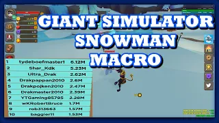 Giant Simulator | MACRO SNOWMEN | This Winter event become a PRO!!! #giantsimulator #roblox #update