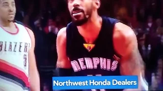 Memphis Grizzlies vs Portland Blazers Final 3 Minutes NBA 1/27/2017