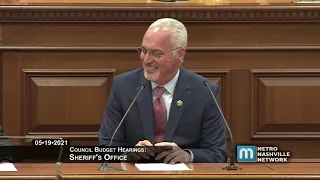 05/19/21 Budget & Finance Committee Operating Budget Hearings: Sheriff's Office