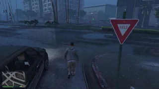 Grand Theft Auto V Rainy Weather(Be careful Franklin its cold and rainy there.)