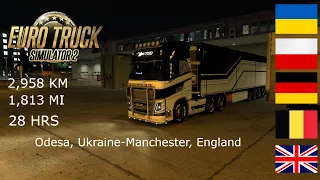 ETS2︱Odesa(UKR)-Manchester(UK)︱Timelapse︱ProMods 2.56︱RoEX 2.8