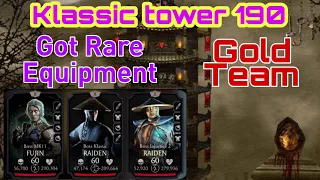 Klassic tower 190 with Gold team in 2 tries| Talent tree and Equipments