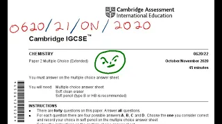 IGCSE CHEMISTRY PAPER 22 0620 OCT/NOV | Solved answer and Full Explanation| 0620/22/O/N/20
