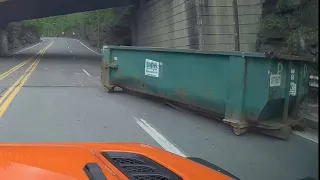 Dumpster sitting on RT307