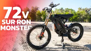 This 72v SUR RON X is FAST! | Electric Dirt Bike Test