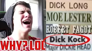 Most Hilarious and Awkward Names Ever Compilation Reaction!