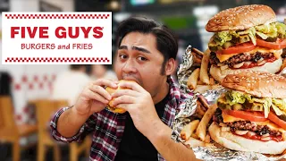 First Time Trying FIVE GUYS BURGER in Singapore!! Ang MAHAL!