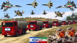 Israeli Military Base Badly Destroyed By Iranian Fighter Jets & War Helicopters in Jerusalem - GTA 5