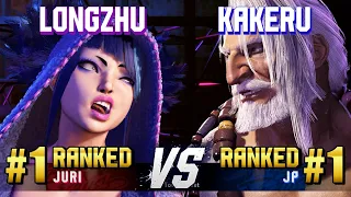 SF6 ▰ LONGZHU (#1 Ranked Juri) vs KAKERU (#1 Ranked JP) ▰ High Level Gameplay