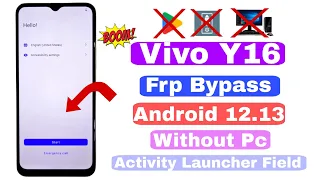 Vivo Y16 Frp Bypass New Security 2024 | Frp Bypass 100% Working | Y16 Frp Bypass without pc