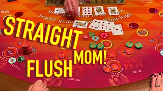 MOM GOT A STRAIGHT FLUSH!!!!!