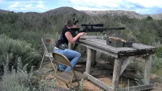 Wife Shooting an Armalite AR50-A1 .50 BMG @ 1 Mile