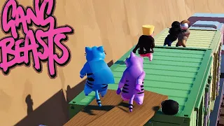 GANG BEASTS - RUN TO THE FRONT OF THE TRAIN!!! [Melee] - Xbox One Gameplay