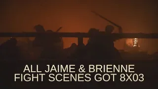 All Jaime & Brienne Fight scenes | Game of thrones 8x03