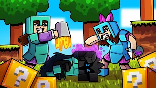 Minecraft: ME AND ELENI VS PAT IN LUCKY BLOCK HUNGER GAMES!