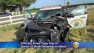 Suspect Arrested In Series Of Tracy Rock-Throwing Incidents - Including One That Left 2 CHP Officers