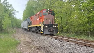 chasing the Buffalo Southern Railroad 4212 c424 South and North Chase are early morning day