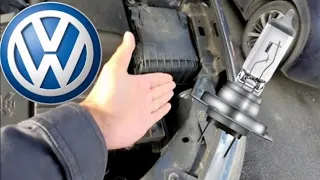 VW Golf Headlight bulb change THE HARD ONE!