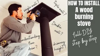 How to install a wood burning stove DIY step by step