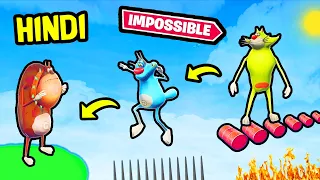 OGGY Vs JACK Vs BOB | 😂 Impossible Parkour 😂 | GTA 5 [Funny/Hindi ] | Hitesh KS