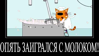 МУД ТРИ КОТА ДЕМОТИВАТОР 75 - ОПЯТЬ ЗАИГРАЛСЯ С МОЛОКОМ!