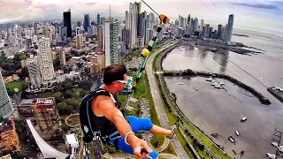 Worlds Largest Urban Zipline in Panama City (1080p HD)