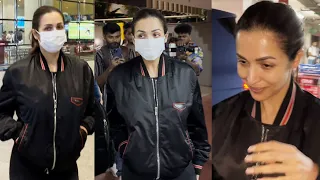 Fitness Diva Malaika Arora Spotted At Mumbai Airport