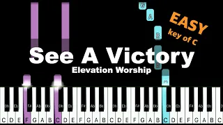 Elevation Worship - See A Victory (Key of C) | EASY Piano Cover Tutorial