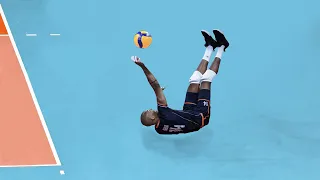 Acrobatic Volleyball Saves | VNL 2021
